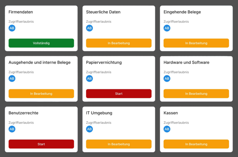 Themenkomplexe der Auditry Software